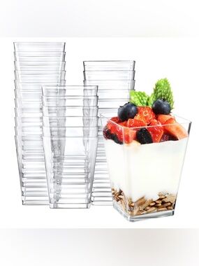 5oz. Clear Plastic Dessert Cups - Pack of 100